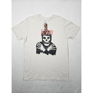 Misfits Classic Skull Mens Large T Shirt Rock N Roll Music Punk‎ Classic White